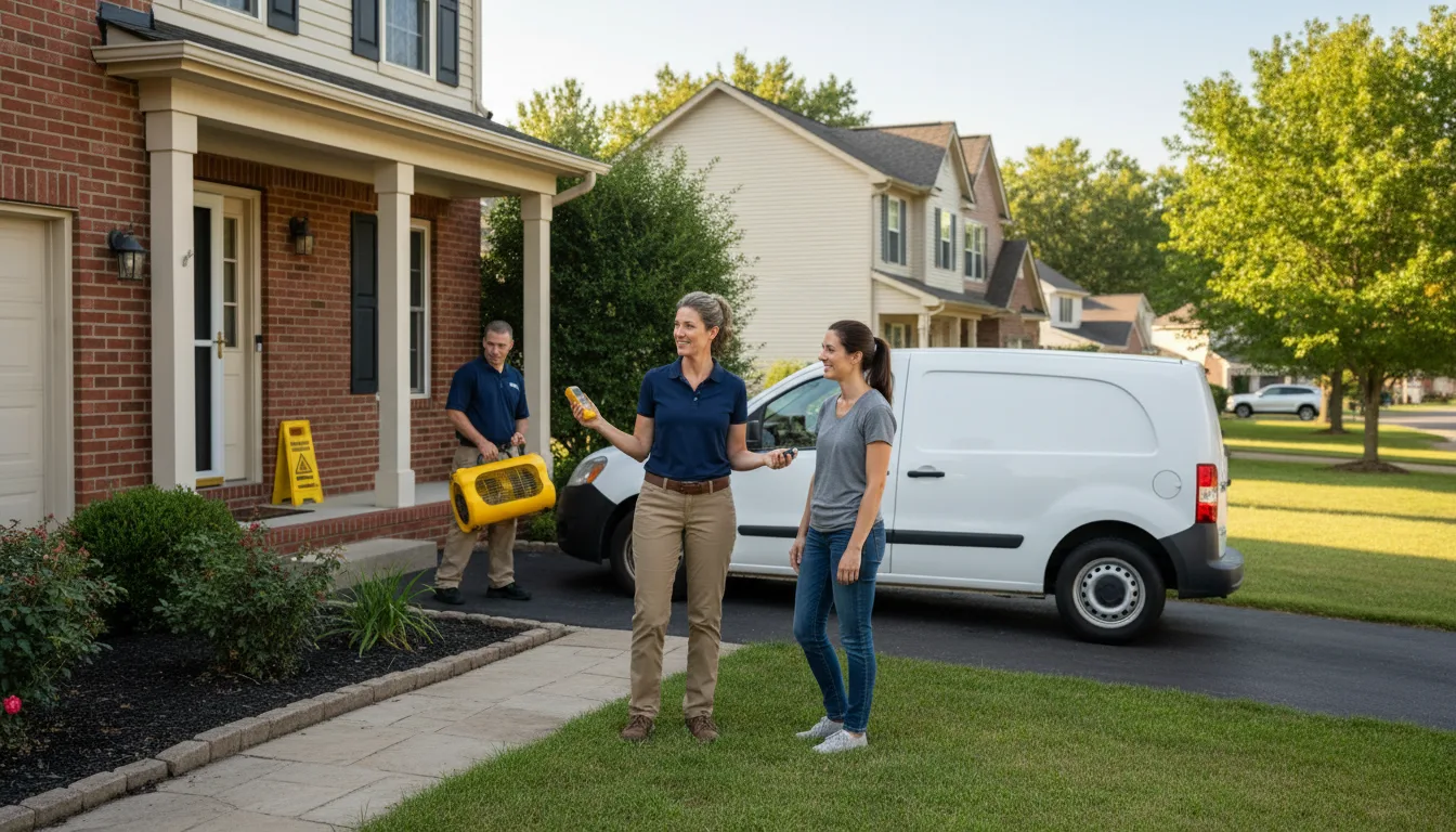 Residential water damage restoration in Central, AZ